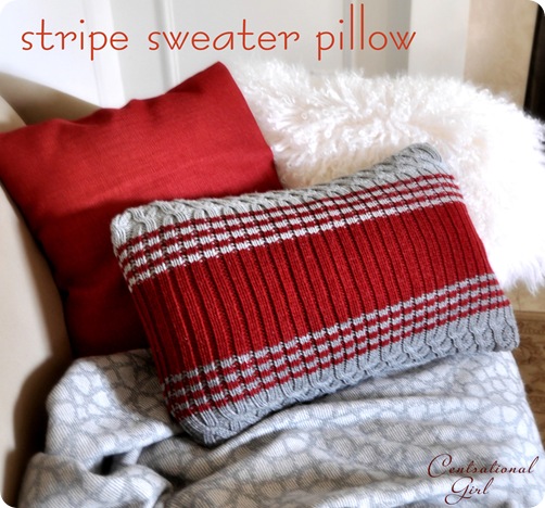 stripe sweater pillow cg
