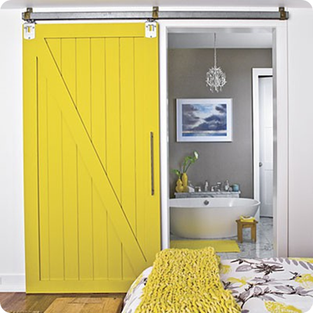 yellow barn door