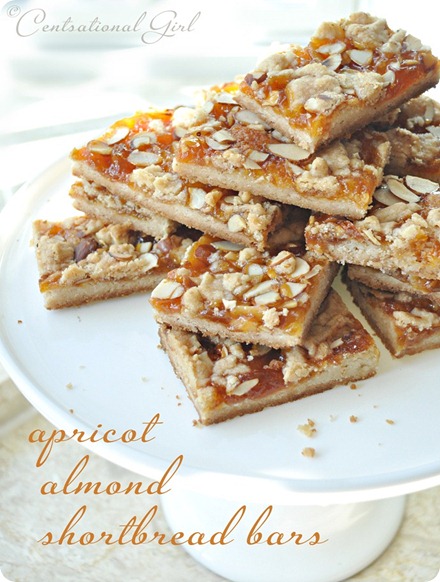 apricot almond shortbread bars centsational girl