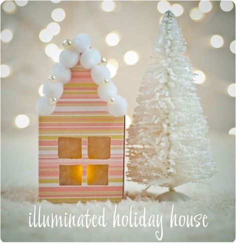 illuminated holiday house