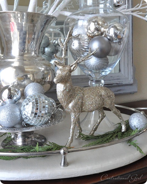 sparkling silver reindeer