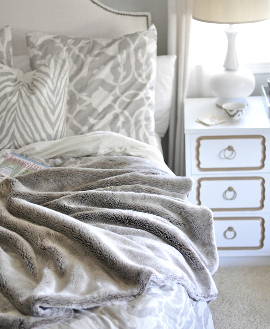 cozy winter blanket in bedroom