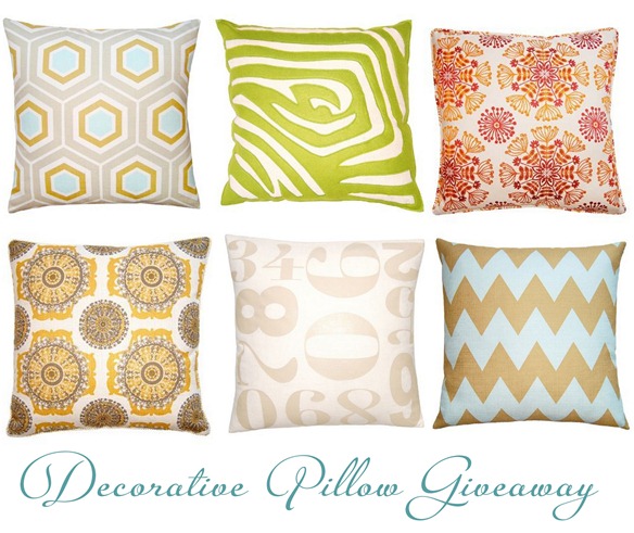 decorative pillow giveaway collage