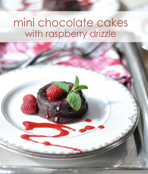 mini chocolate cakes with raspberry drizzle cg