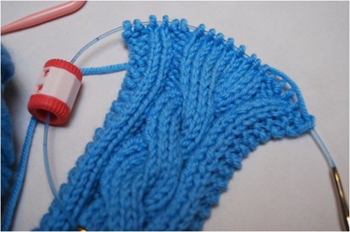 cable knit step 1