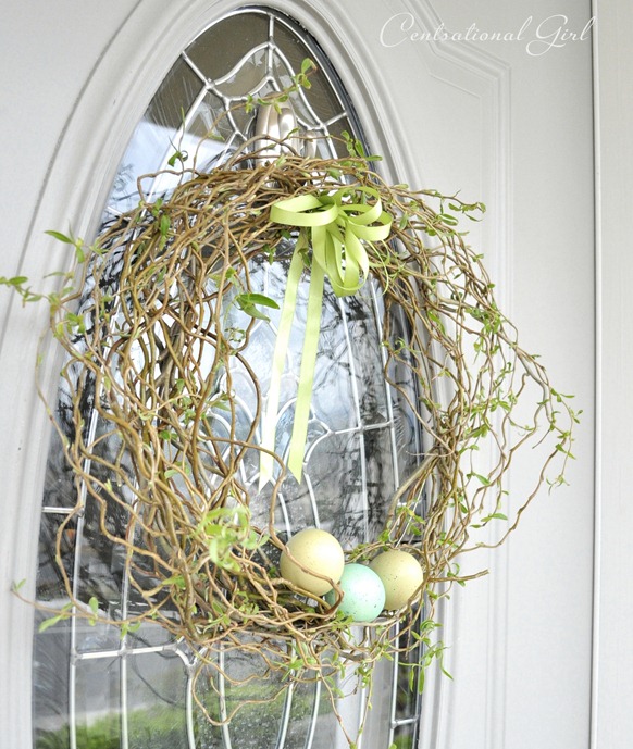 curly willow spring wreath