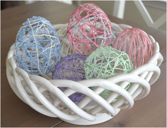 embroidery floss easter eggs