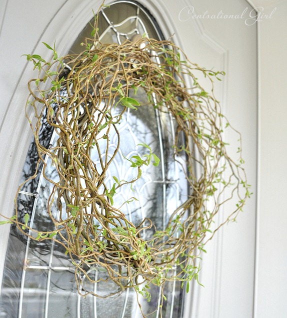 loose and natural curly willow wreath