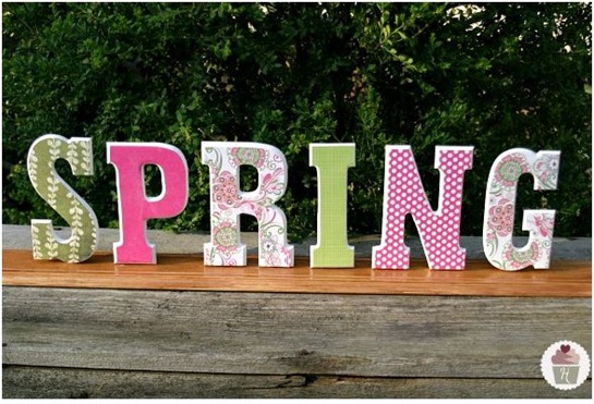 spring fabric letters