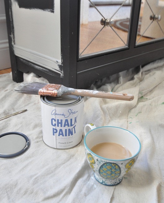 chalk paint and coffee