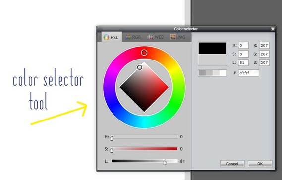 color selector tool