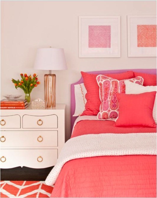 phoebe howard pink and coral bedroom