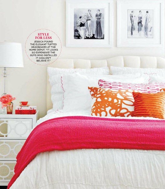 pink and orange bedroom