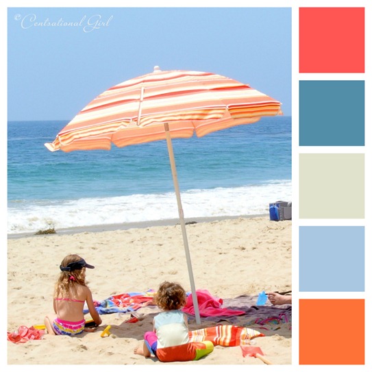 beach umbrella color palette