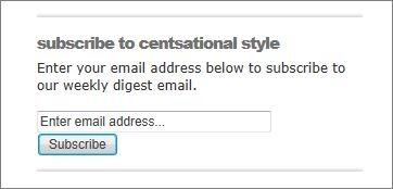 email subscription button