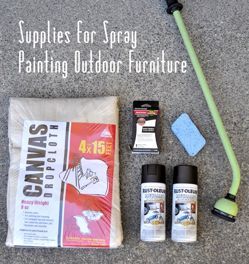 spray paint sprucing supplies