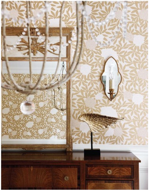 wallpapered dining room muse interiors
