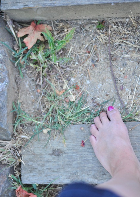 barefoot up path