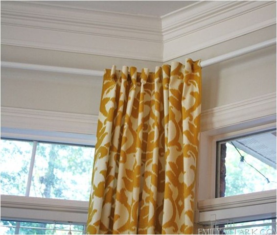 hanging curtains on angled windows emilyaclark