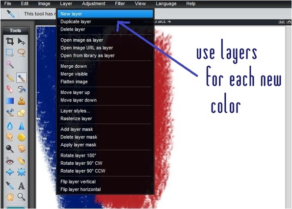 choose new layer instead