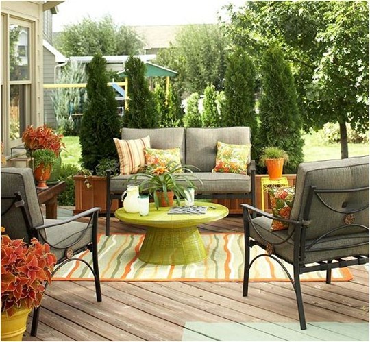 deck with outdoor seating bhg