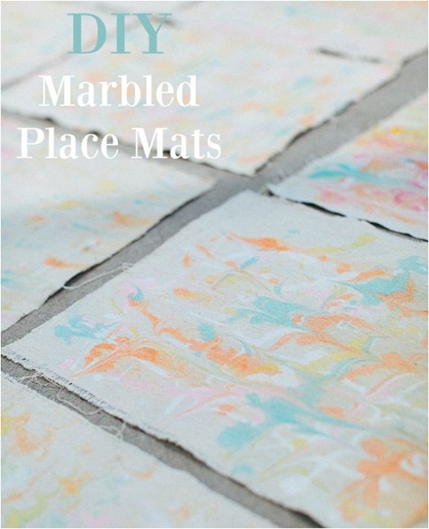 diy marbled placemats ruffled blog