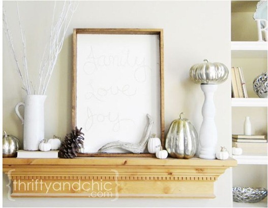 neutral and natural mantel thriftyandchic