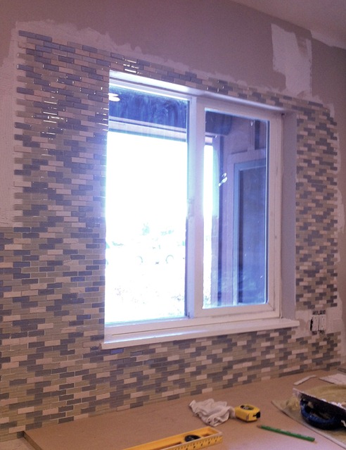 tile around kitchen window
