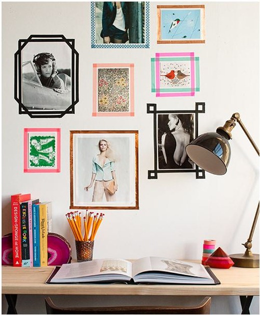 washi tape picture frames