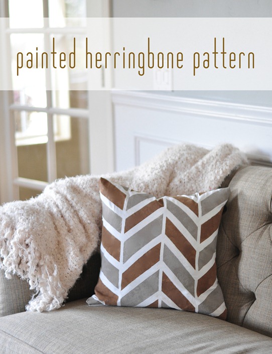 diy painted herringbone pattern