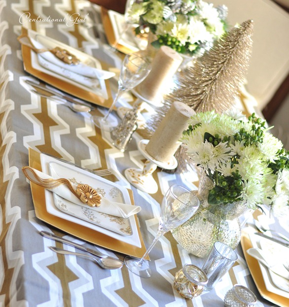 gold and silver table