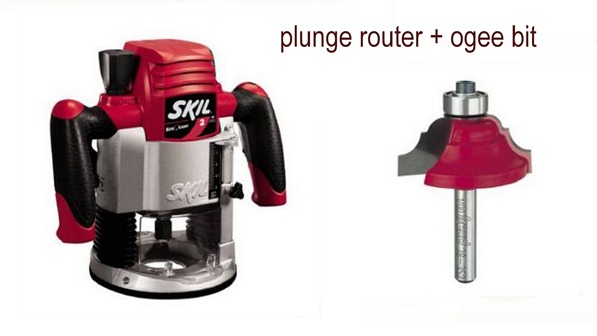 plunge router and ogee bit