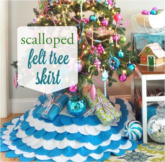 scalloped felt christmas tree skirt