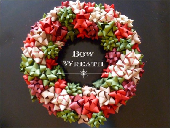 bow wreath design improvised