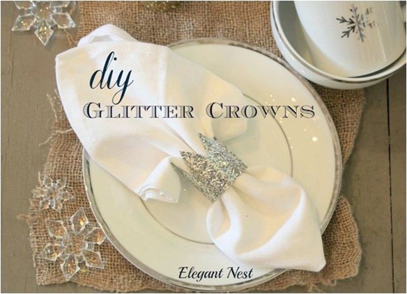 glitter crown napkin holder elegant nest