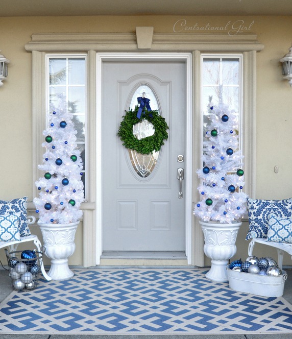 kates blue christmas porch