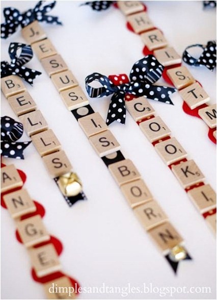 scrabble ornaments dimples and tangles