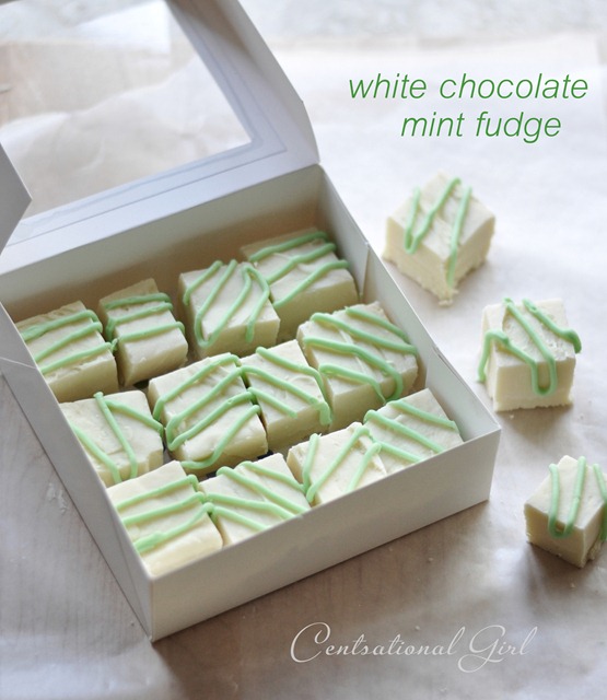 white chocolate mint fudge