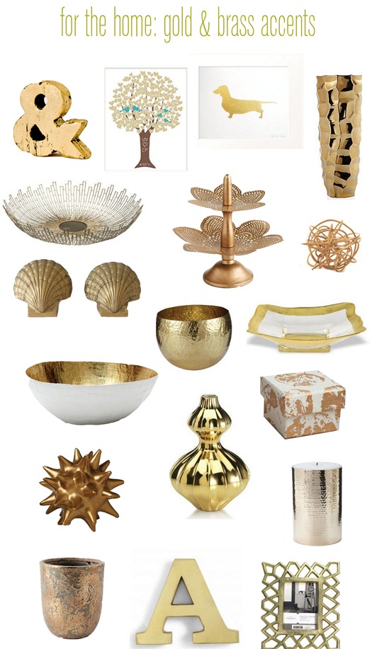 gold accents for the home