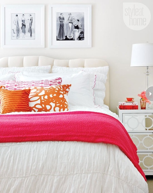 pink and orange linens styleathome
