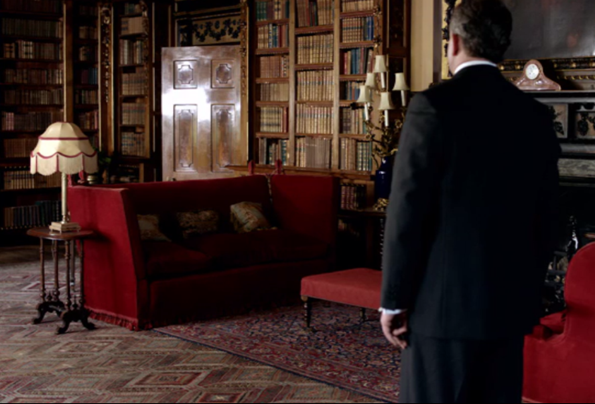 library red sofas downton abbey