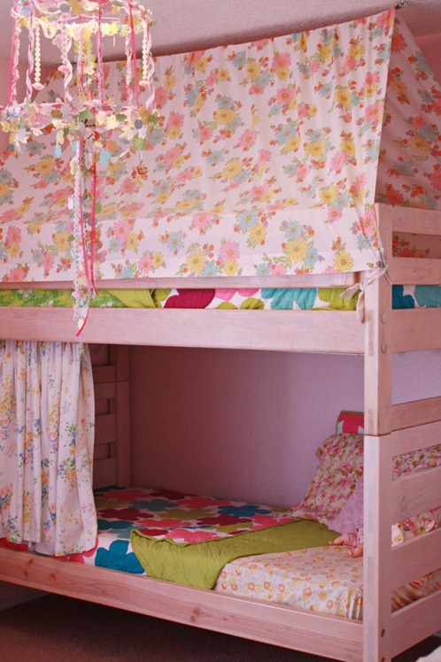 pink bunk beds