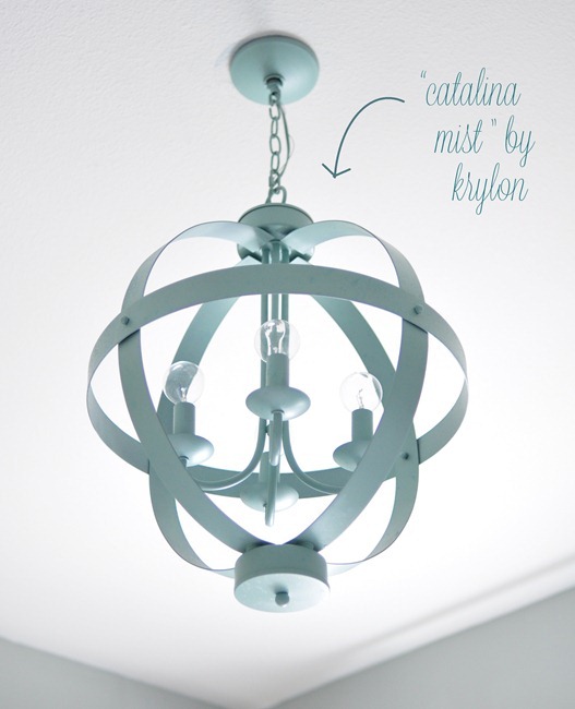 aqua blue orb chandelier