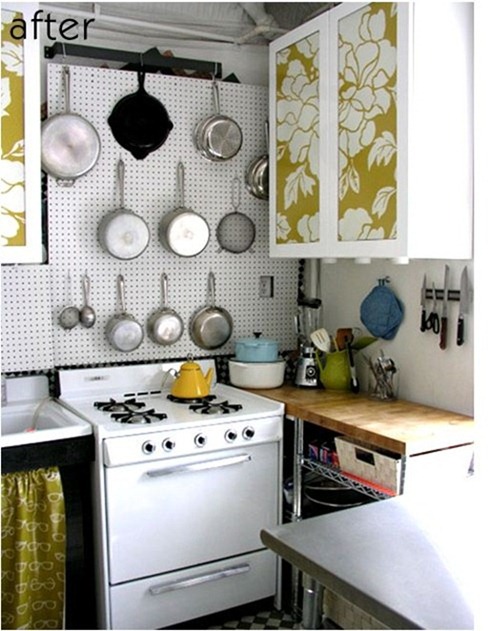 paper covered kitchen cabinets