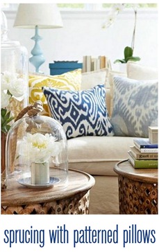sprucing with patterned pillows
