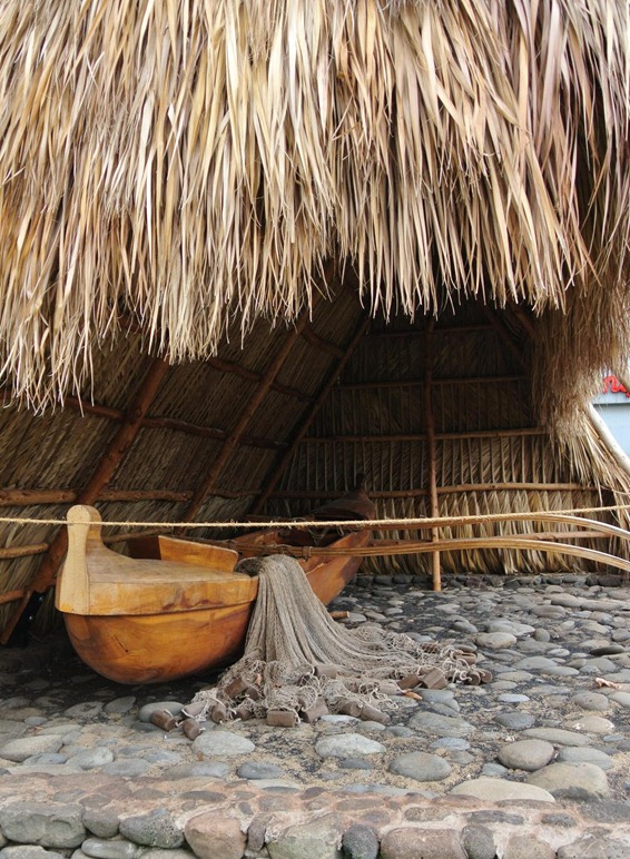 canoe in shack