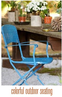 colorful outdoor seating