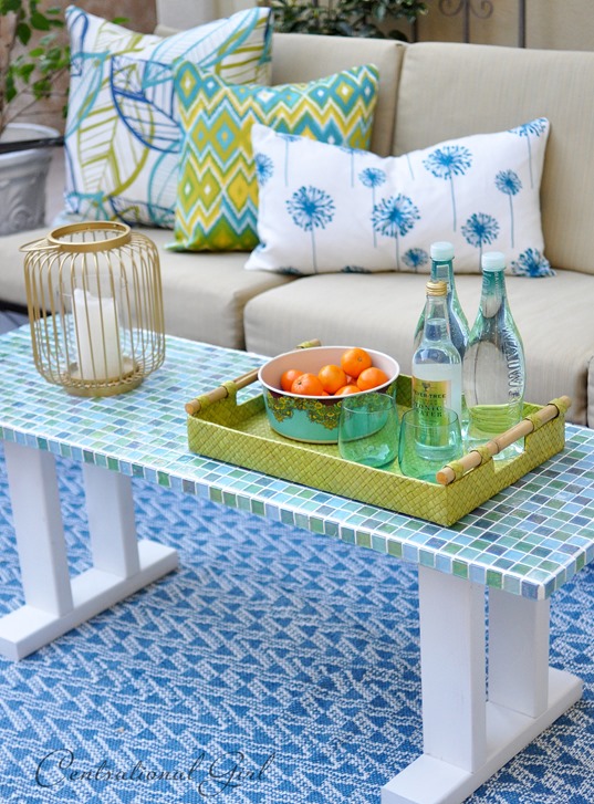 mosaic tile outdoor table