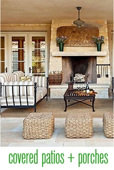 covered patios and porches