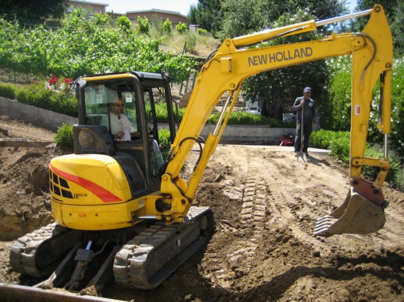 digging up the yard